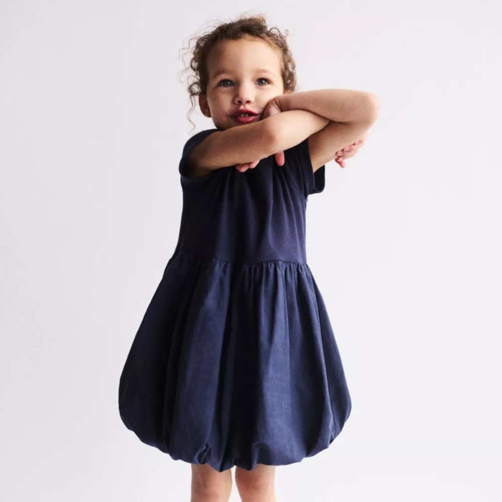 ZARA COMBINATION BALLOON DRESS